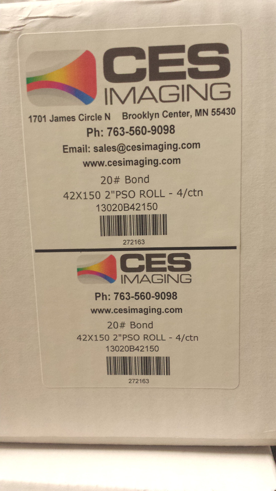 4 Rolls 42"x150' 20lb Bond Canon IPF Plotter Paper