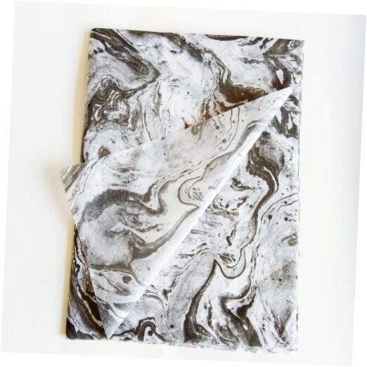  Pattern Bulk Tissue Paper Gift Wrap 25 Sheets for 19.7" x 27.5" Black Marble