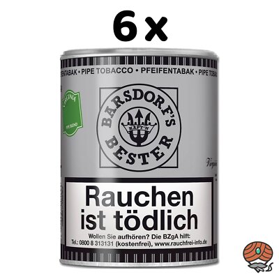 6x Käpt´n Barsdorf´s Bester Fine Flavor Virginia Blend Pfeifentabak 160g Dose
