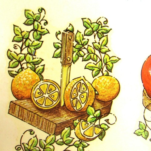 Vintage Water Transfer Decals CUT FRUIT Meyercord RC-11 Lemons Melons Oranges - Picture 2 of 5