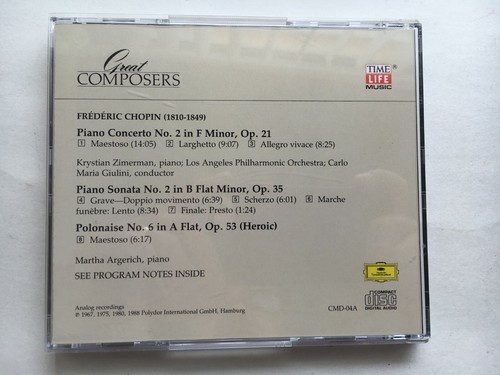 CD - GREAT COMPOSERS - CHOPIN - Piano Concerto No 2 / Piano Sonata 2 -GUARANTEED - Picture 2 of 3