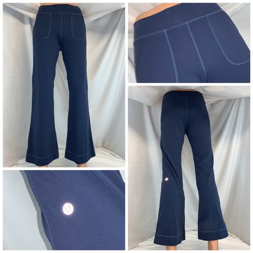 Lululemon Yoga Pants Sz 4 Blue Nylon 