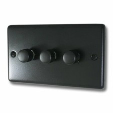 Classic Matt Black Plug Sockets Light Switches Dimmers - Whole Range available