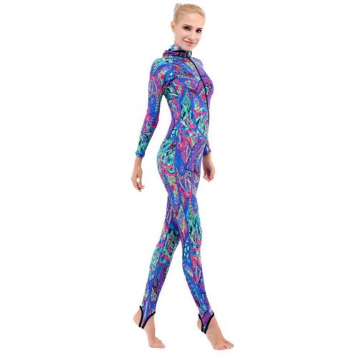 Women Wetsuit Swimming Scuba Diving Snorkeling Surfing Hooded Full Suits - Picture 1 of 4