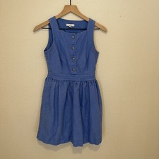 J. Crew Women Linen Blend Dress Sheath Lined Classic Pockets Y2K