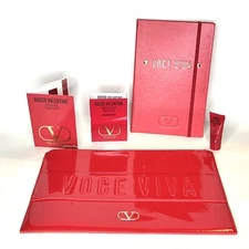 Valentino - Voce Viva Makeup Bag & Notebook w/ Rosso Valentino Samples