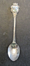 VTG Souvenir Flin Flon Silver Plate Spoon Man Hiking 4" Long Ad