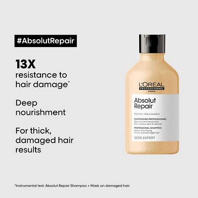 Loreal PROFESSIONNEL PARIS Absolut Repair Shampoo - 300ml | eBay