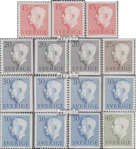Suède 424-425A,dl,Dr,426A, 427A,dl,Dr,Elo,Ero,Elu,Eru,428A (kpl.) neuf 1957 gust - Afbeelding 1 van 1