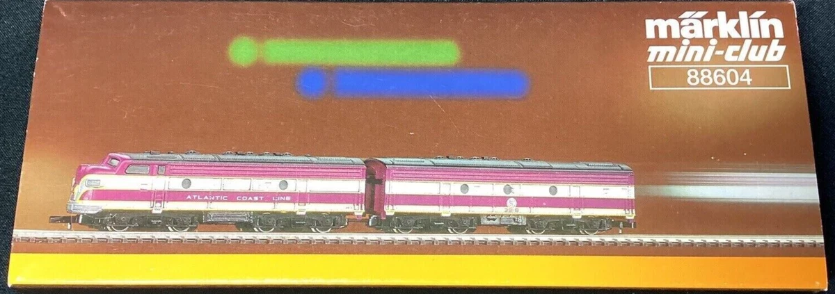 Z Marklin Mini Club 88604 F7 A-B Atlantic Coast Line Loco +CC 