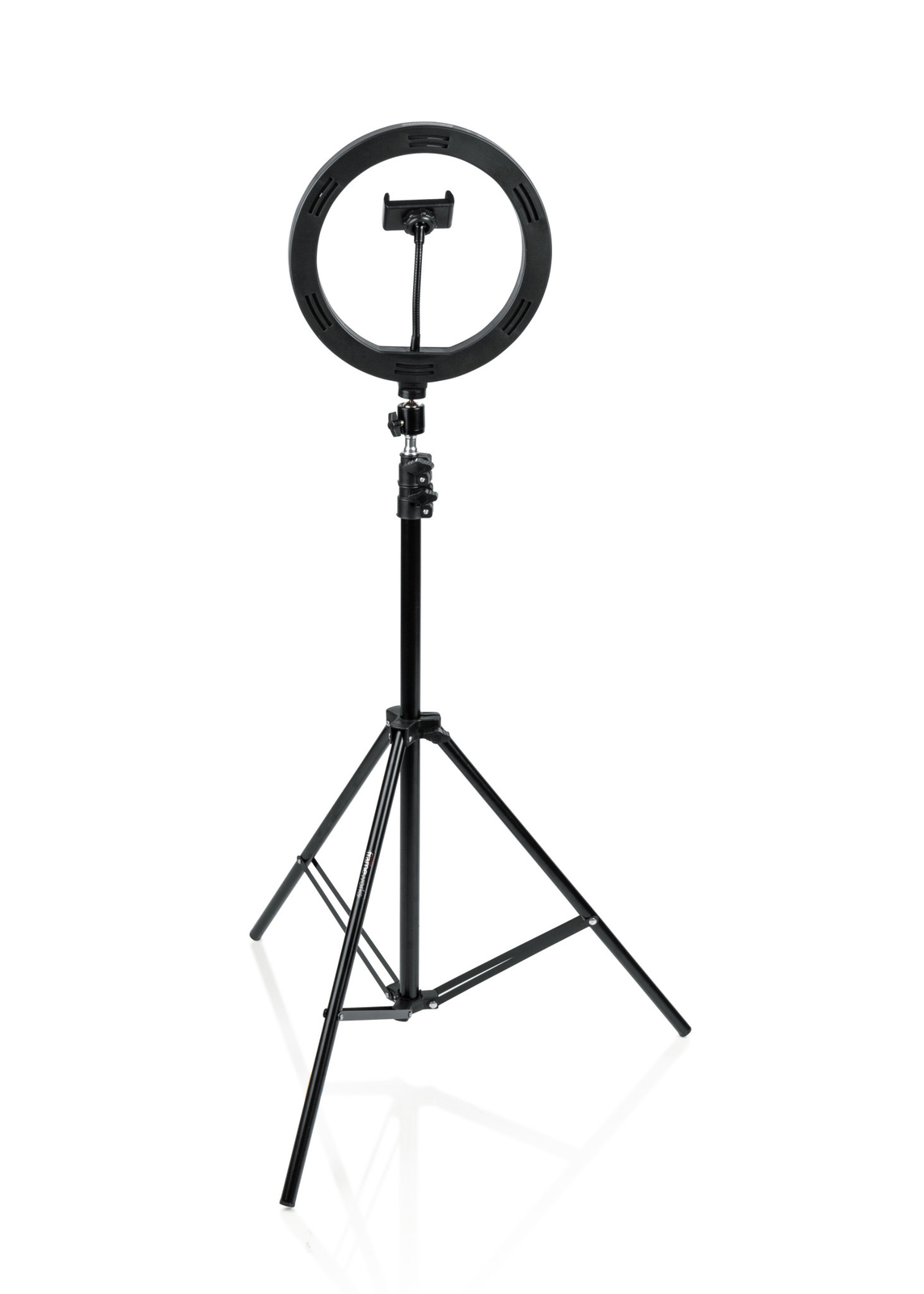 Frameworks Ring Light Round Base Tripod Stand W/ Phone Clamp-image