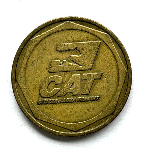 Vintage CAT Bus Las Vegas, NV Citizens Area Transit Bus Token - Nevada Bus Fare