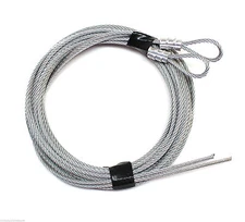 Safety Cables for 7' or 8' High Extension Spring Garage Door - 9'6" 1/8" Cables 