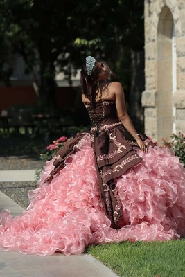 pink charro quinceanera dresses