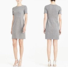 J Crew Mercantile Ponte Pencil Mini Dress Size 0 Neutral Gray Sheath Business