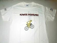 Power Peddler Bicycle SoCal Edison T Shirt Medium White New Free Shipping