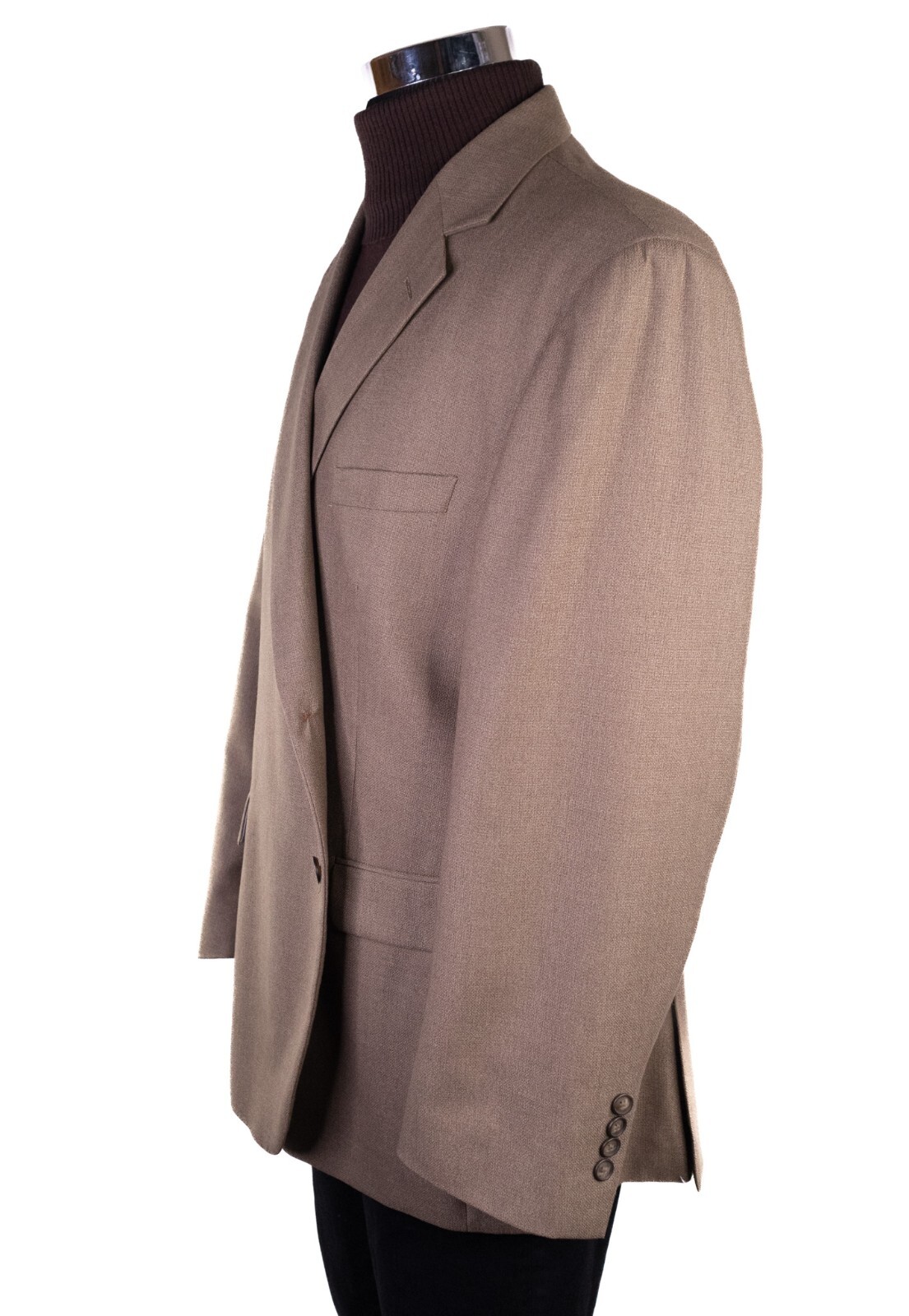 Stafford Essentials Beige Solid Polyester Two But… - image 7