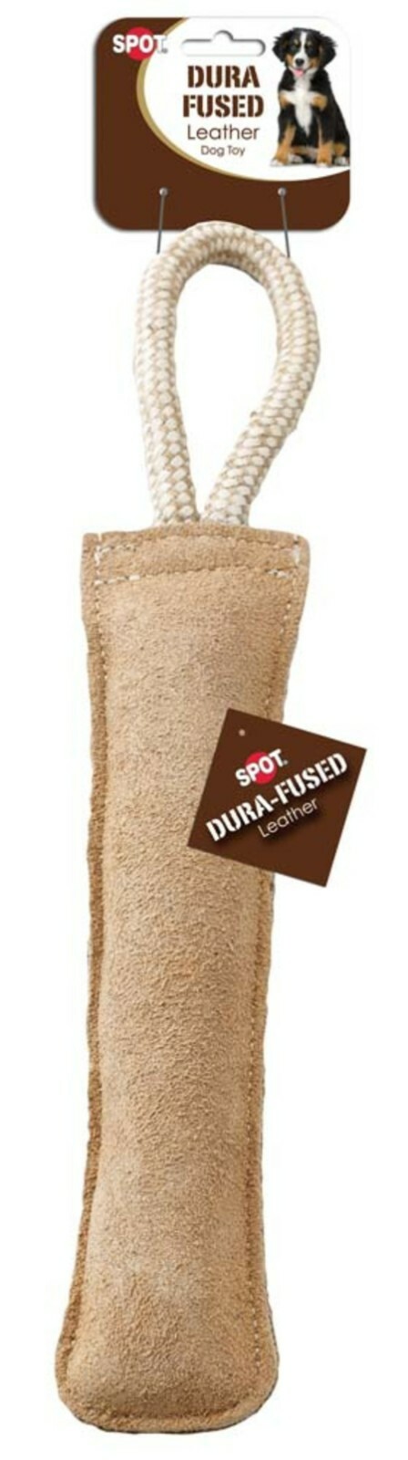 Spot Dura-Fused Leather Retriever Stick Dog Toy, 15-Inch