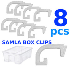 8x Compatible Lid Clips For IKEA SAMLA 5L 11L 22L Storage Boxes Tidy Latch Cap