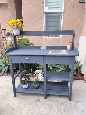 #ad potting bench potting table potting benches outdoor work station table $149.00