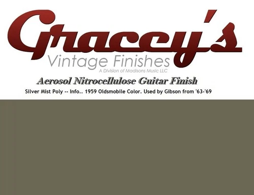 -Silvermist Poly- Gracey's Vintage Finishes Nitrocellulose Guitar Lacquer.