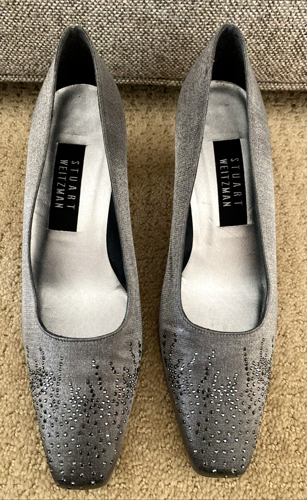 Stuart Weitzman Pumps Heels - Shimmer Sparkle Leather Sz 7.5 C