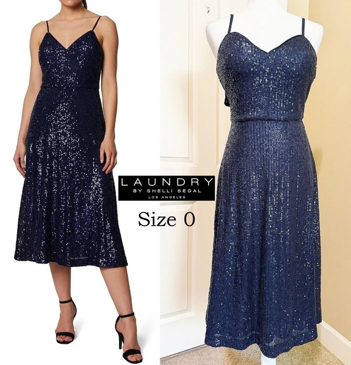 laundry sequin dress Laundry By Shelli Segal Rose Gold Sleeveless Sequin Dress Size 8