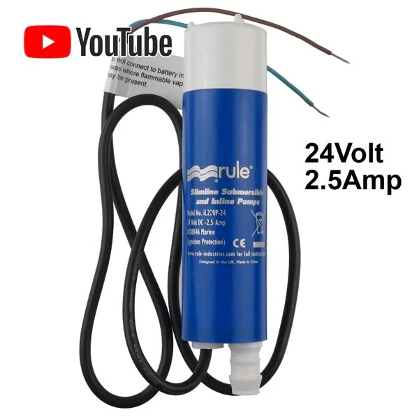 24VDC Inline Submersible Pump by Rule (IL200P-24V) 24VDC Inline Submersible Pump by Rule (IL200P-24V)