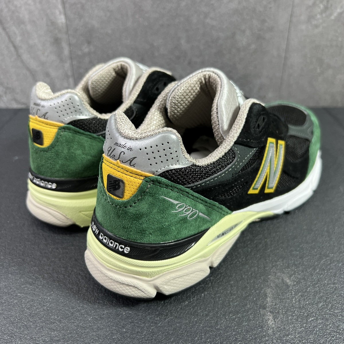 New Balance 990v3 Made In USA Black Green 2021 Sz 6.5 Mens