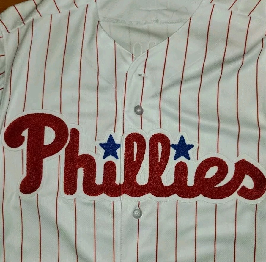 ウェア Majestic MLB Philadelphia Phillies Men's Philadelphia Phillies Majestic White/Scarlet Home