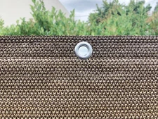 Custom Sized Balcony Privacy Screen Cover in Walnut 37'' x 63''