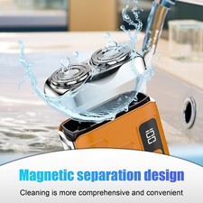 Men's Mini Rotating Double Head Magnetic Shaver USB Charging Portable Shaver