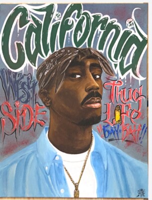 絵画 2pac 2pac Canvas Acrylic Painting | eBay
