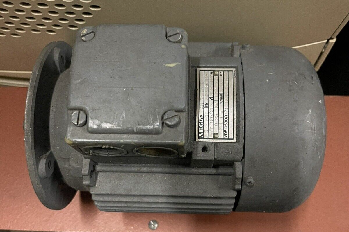 AEG Type AM 71 FY6 Motor .25 KW 120/208V 3P 1115 RPM 60 Hz | eBay
