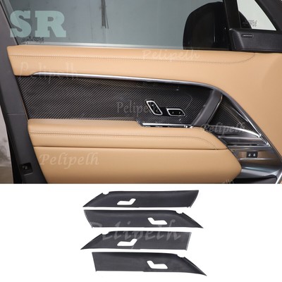 DRY Carbon Fiber Door Panel Trim Decorate Cover For LR Range Rover Vogue 2023-24