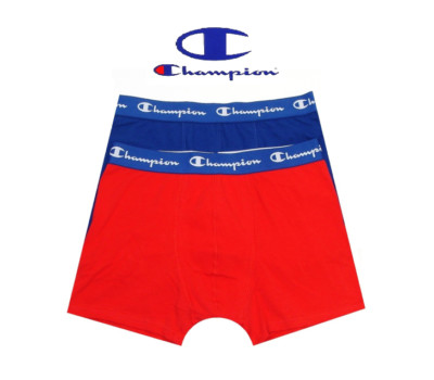 CHAMPION Essential Boxershorts 2er Pack Gr.S Blau/Weiß & Rot/Blau *NEU*