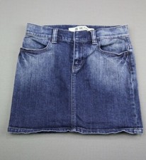 Vintage Women's 2004 Gap Jean Skirt Stretch Mini Size 1 29x14 Zipper Fly