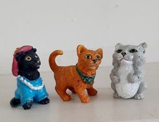 3  GATTI GATTINI figure 4 cm PRECIOUS KITTIES 1998 Vintage