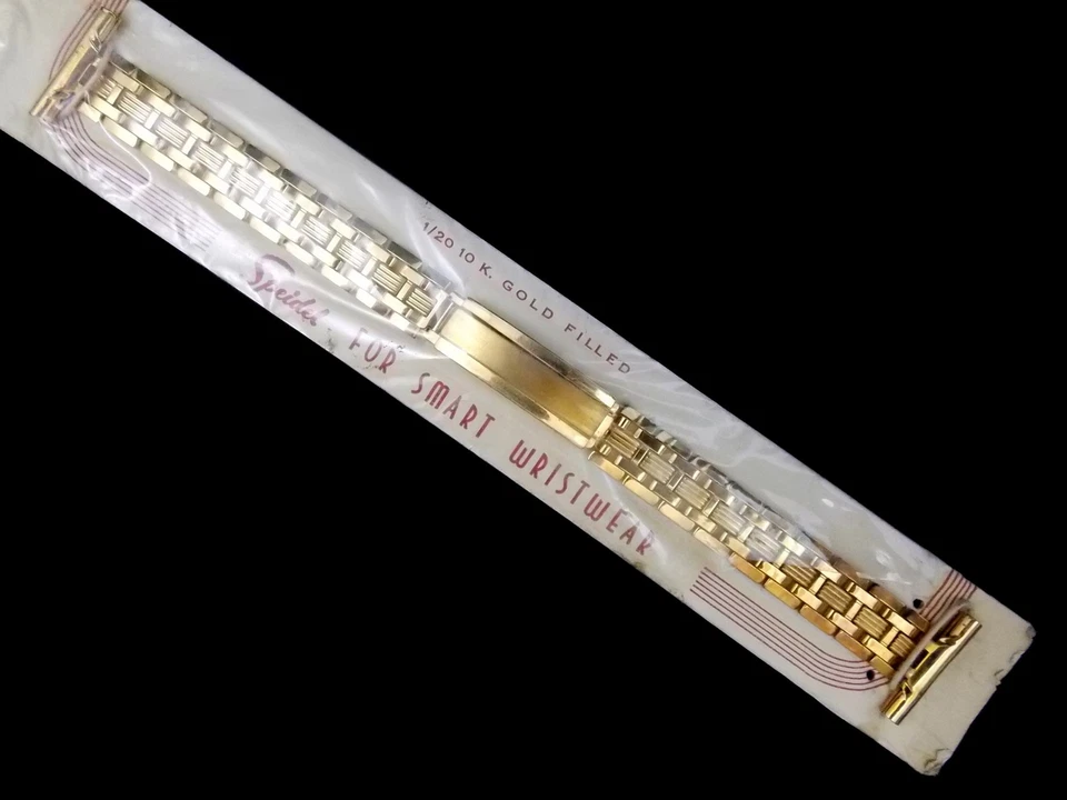 Pulsera de reloj Speidel vintage NOS para hombre sin usar 10k amarillo GF 19mm 3/4 pulgadas Foto 2 de 4