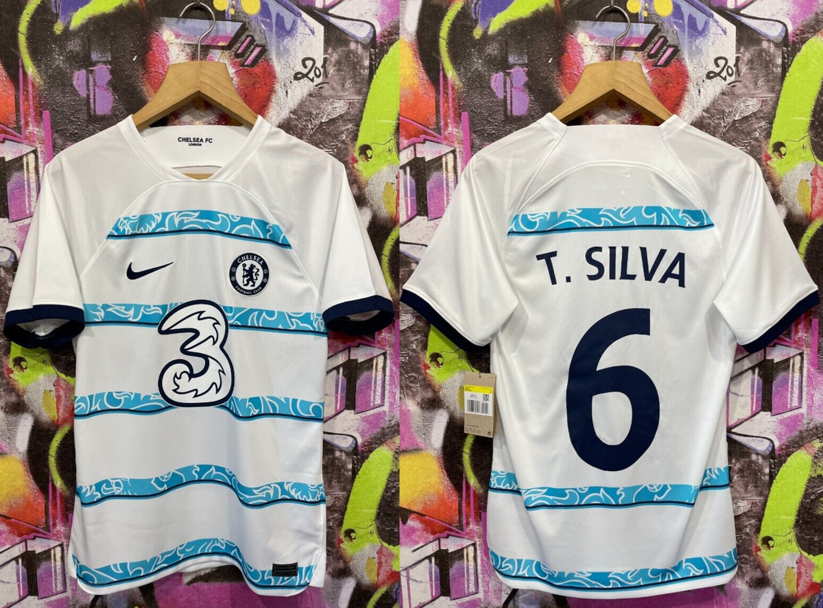 Chelsea 2022 2023 Away Shirt #6 Thiago Silva Football Soccer