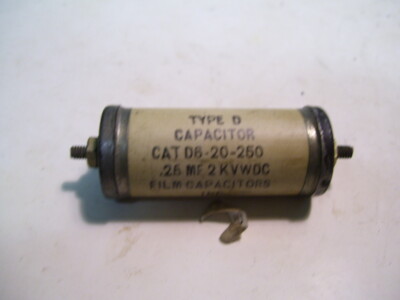 FCI FILM CAPACITOR INC D6-20-250 POLYSTYRENE .25UF 2KVDC  P3685B