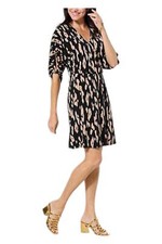 Colleen Lopez Knit Endless Summer Dress Black Animal