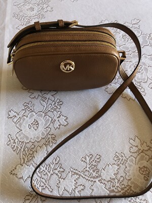 New Michael Kors Fulton Double Zip Crossbody Bag Handbag Purse