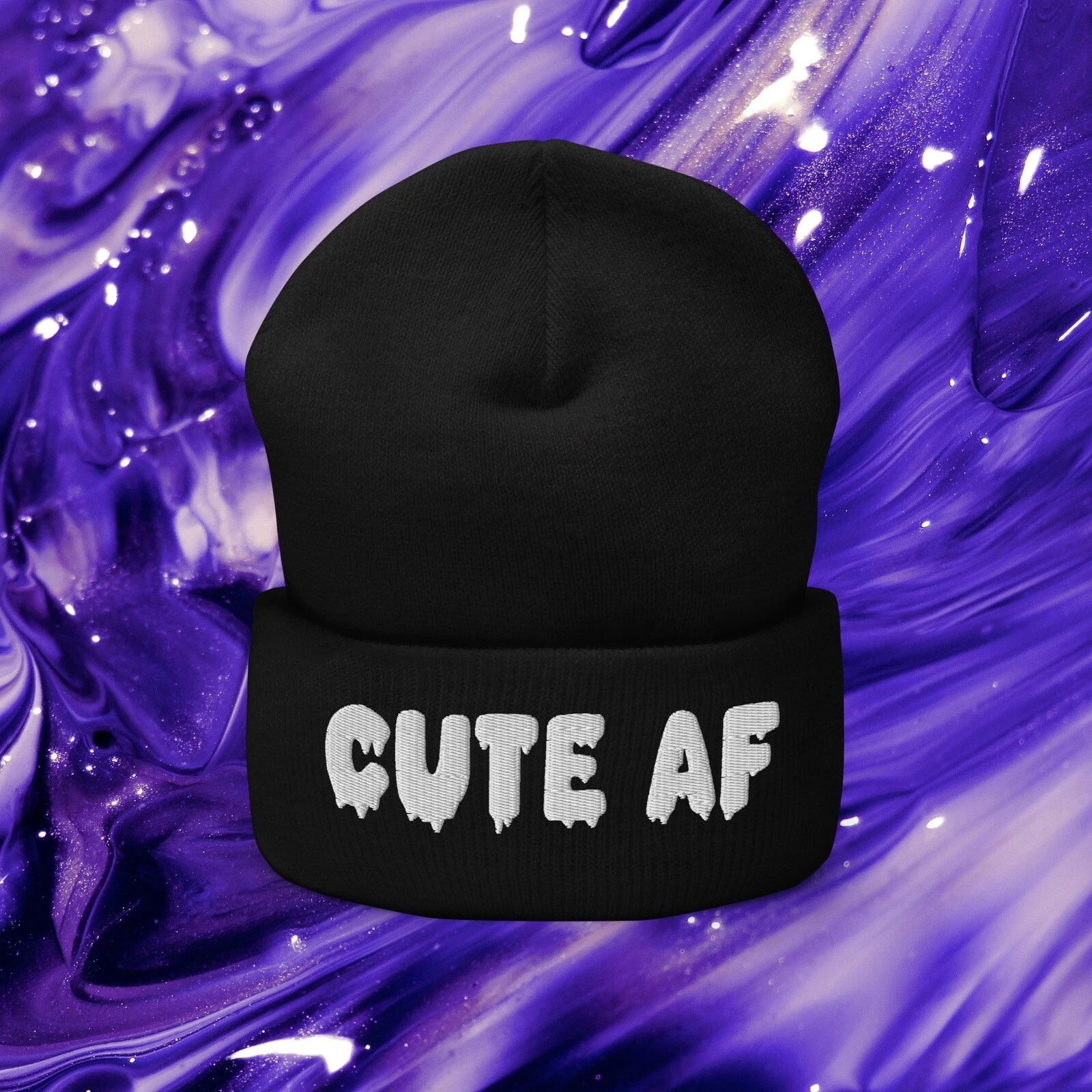 Cute AF Beanie Dark Streetwear Fashion