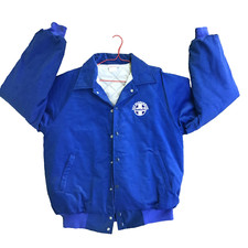 Vintage Hartwell Sante Fe San Bernardino Blue Men Large Jacket Made in USA