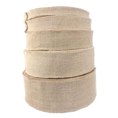 Overlock Natur Hessisches Band - Premium 2 cm - 10 cm Jute Sackleinen Vintage