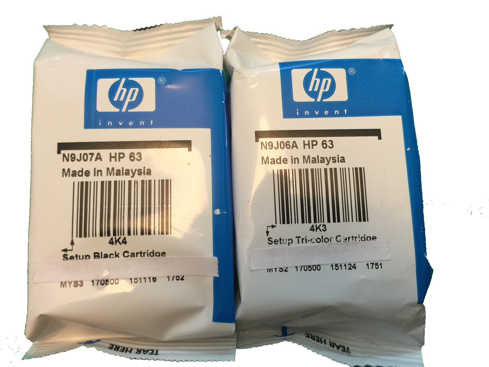 Genuine HP 63 Setup Ink Cartridge 2 Pack for Officejet