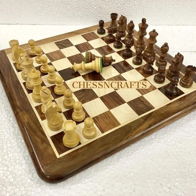 Chessncrafts 16" X 16" Collectible Wooden Chess Board Game Set- Wooden Tournamen - Image 4 of 4
