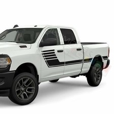 Racing Hockey Doors Stripes Sport Wrap Decal Sticker for Dodge Ram Crew Cab 2500