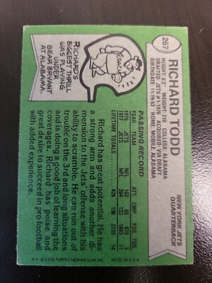 1978 Topps Richard Todd card #267. | eBay